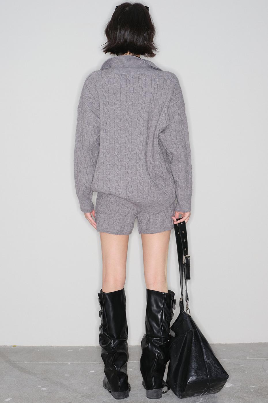 Cable Knit Polo Sweater + Pants