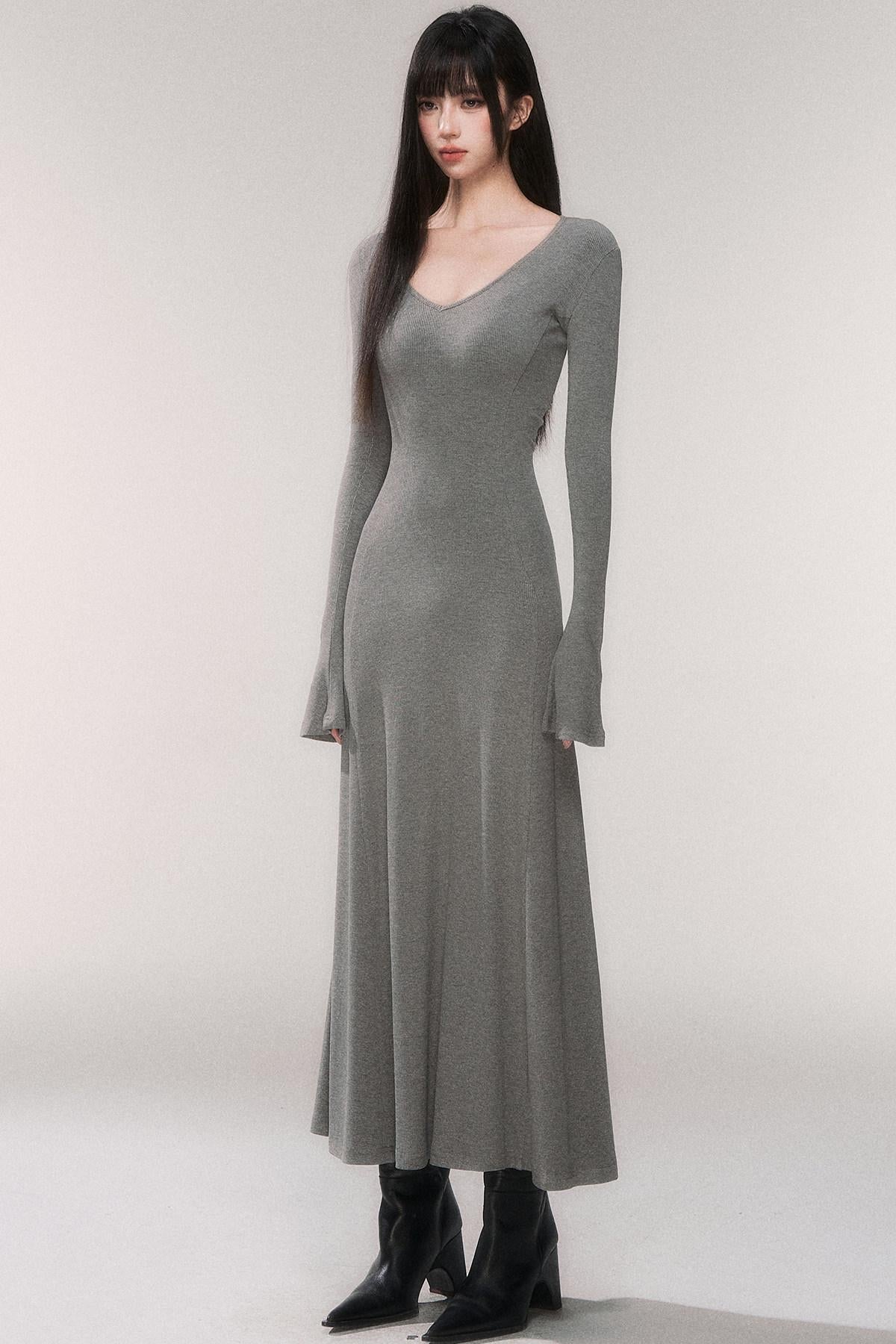 Desire Knit V-neck Dress