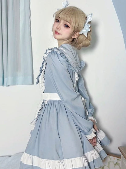 Sweet College Style Sailor Maid Lolita Dress