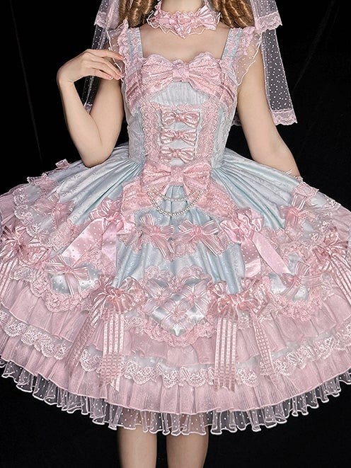 [pre-order Deadline: April 3] Pure Sweet Rose Fantasy Tiered Lolita Dress