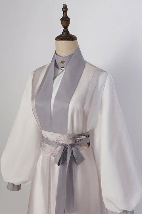 Beige Original Chinese Style Ink Printing Classic Lolita Hanfu Dress Full Set