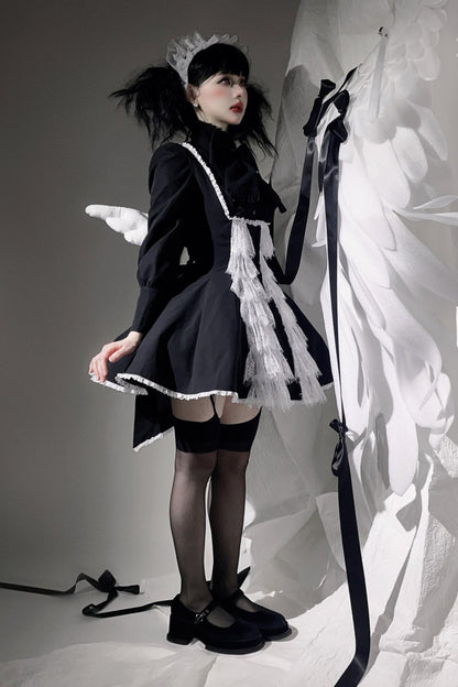 Little Angel Dark Gothic Lace Dress