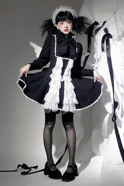 Little Angel Dark Gothic Lace Dress