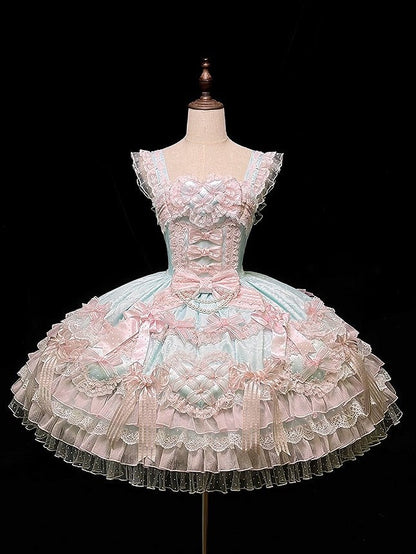 [pre-order Deadline: April 3] Pure Sweet Rose Fantasy Tiered Lolita Dress