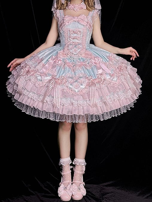 [pre-order Deadline: April 3] Pure Sweet Rose Fantasy Tiered Lolita Dress