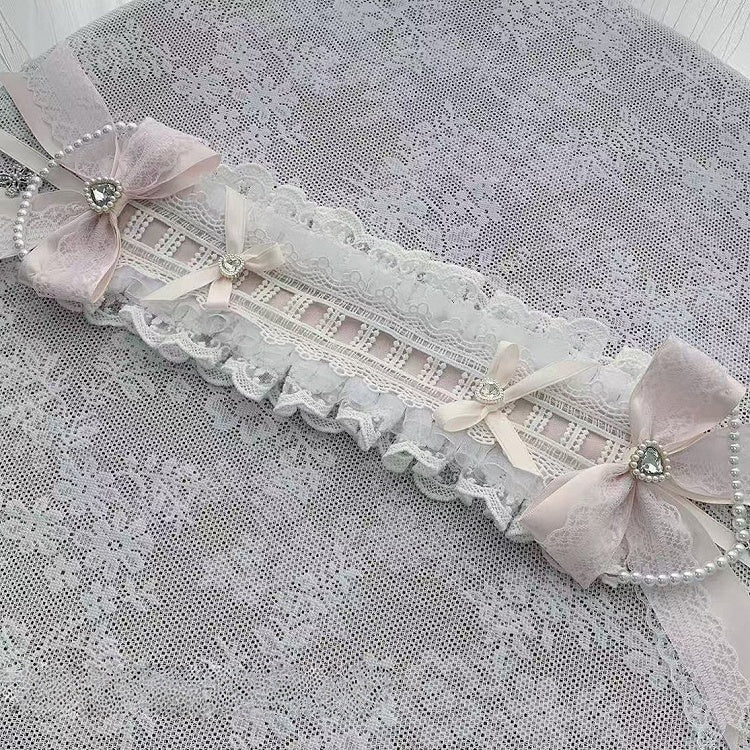 [pre-order Deadline: May 15] Pink Lace Cape Design Tie Color Dress Suit Full Set + Accessories