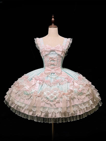 [pre-order Deadline: April 3] Pure Sweet Rose Fantasy Tiered Lolita Dress