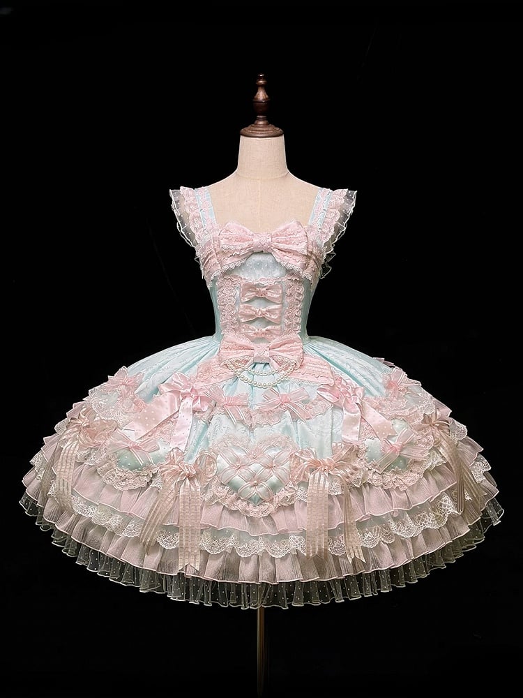 [pre-order Deadline: April 3] Pure Sweet Rose Fantasy Tiered Lolita Dress