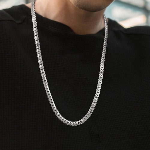 9mm Width Curb Chain Necklace for