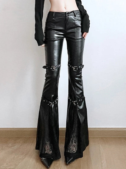 Leather Flare Pants