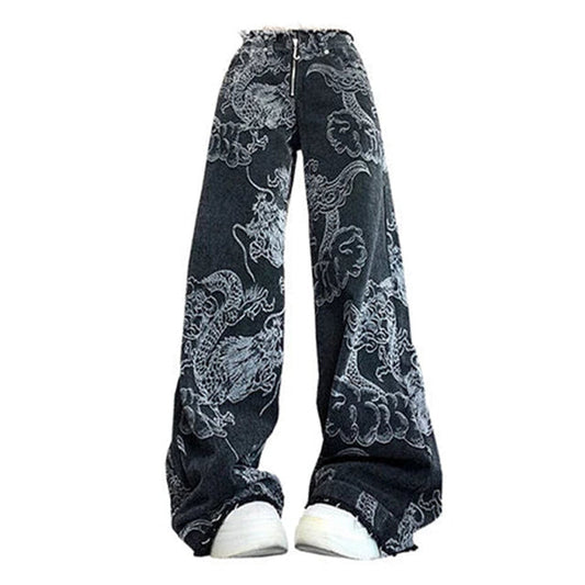 Dragon Print Pants