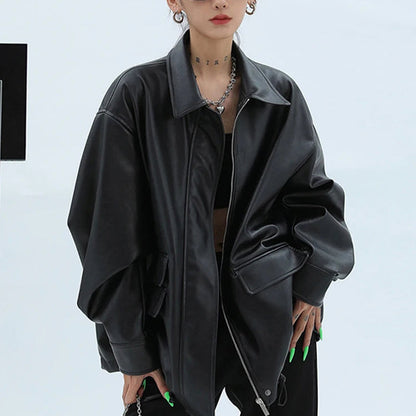 Oversized Leather Jacket