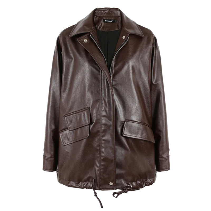 Oversized Leather Jacket