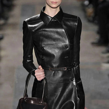 Long Leather Coat