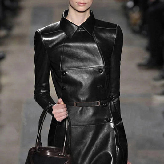 Long Leather Coat
