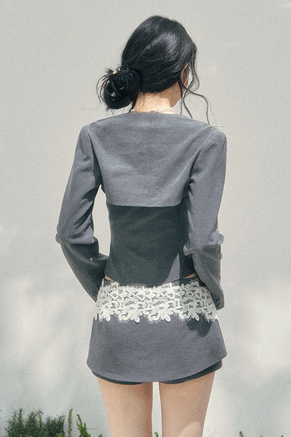 Lace Camisole Top + Shawl + Culottes