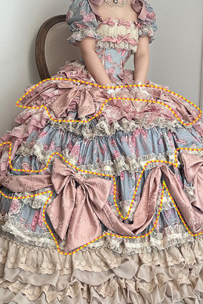 Jewel Rose Flower Marriage Lolita Set