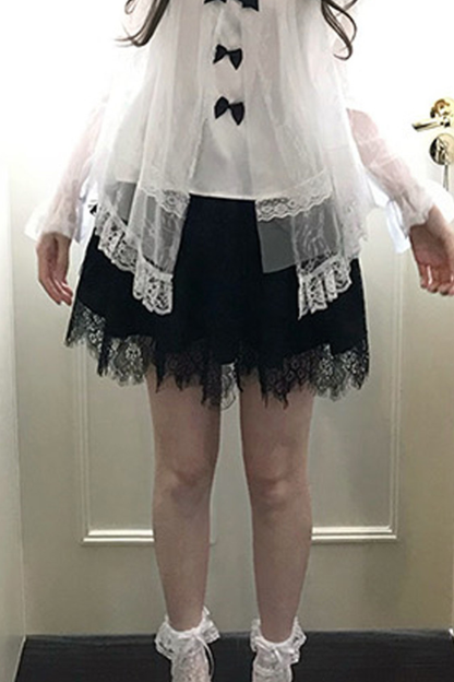 Ribbon Chiffon Top + Skirt