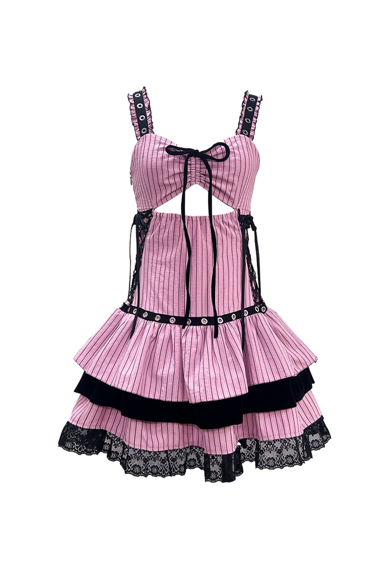 Striped Velvet Performance Dress
