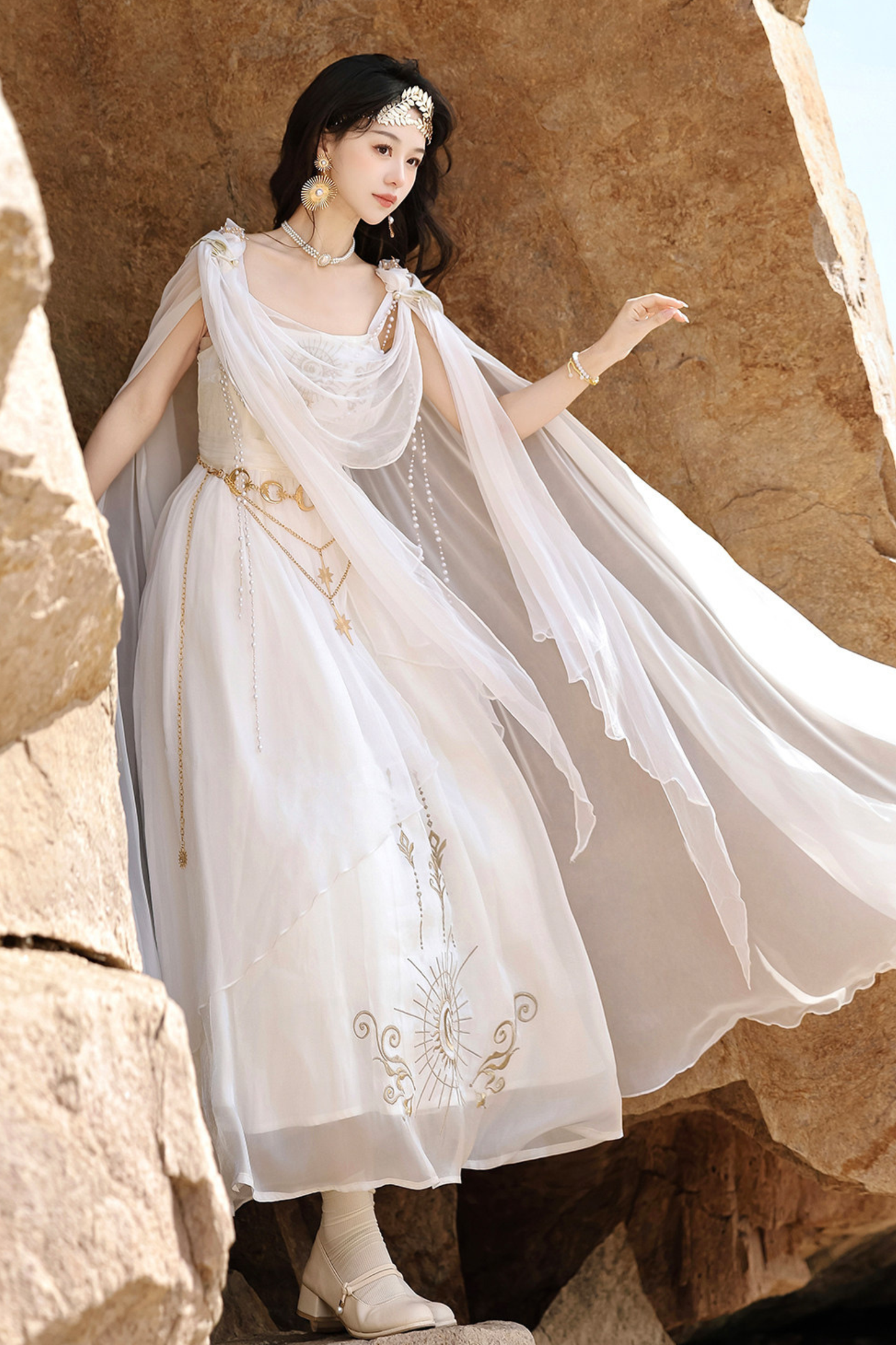 Fairy Classical Lolita Camisole Dress + Hooded Cape