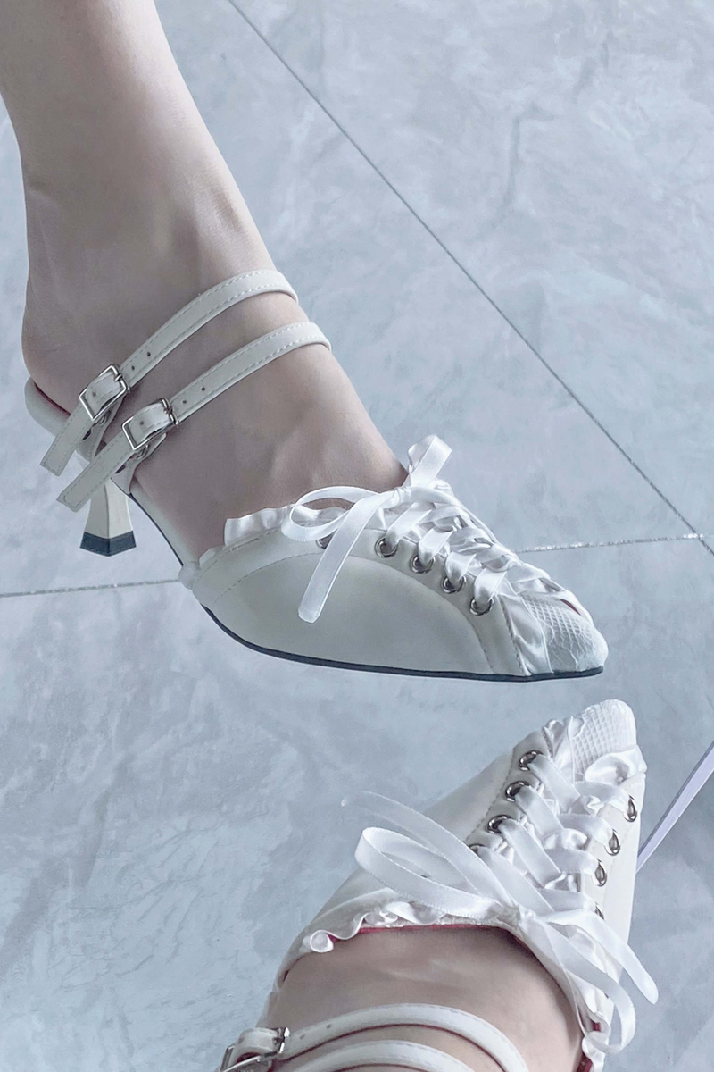 Gothic Lace-up Heeled Shoes