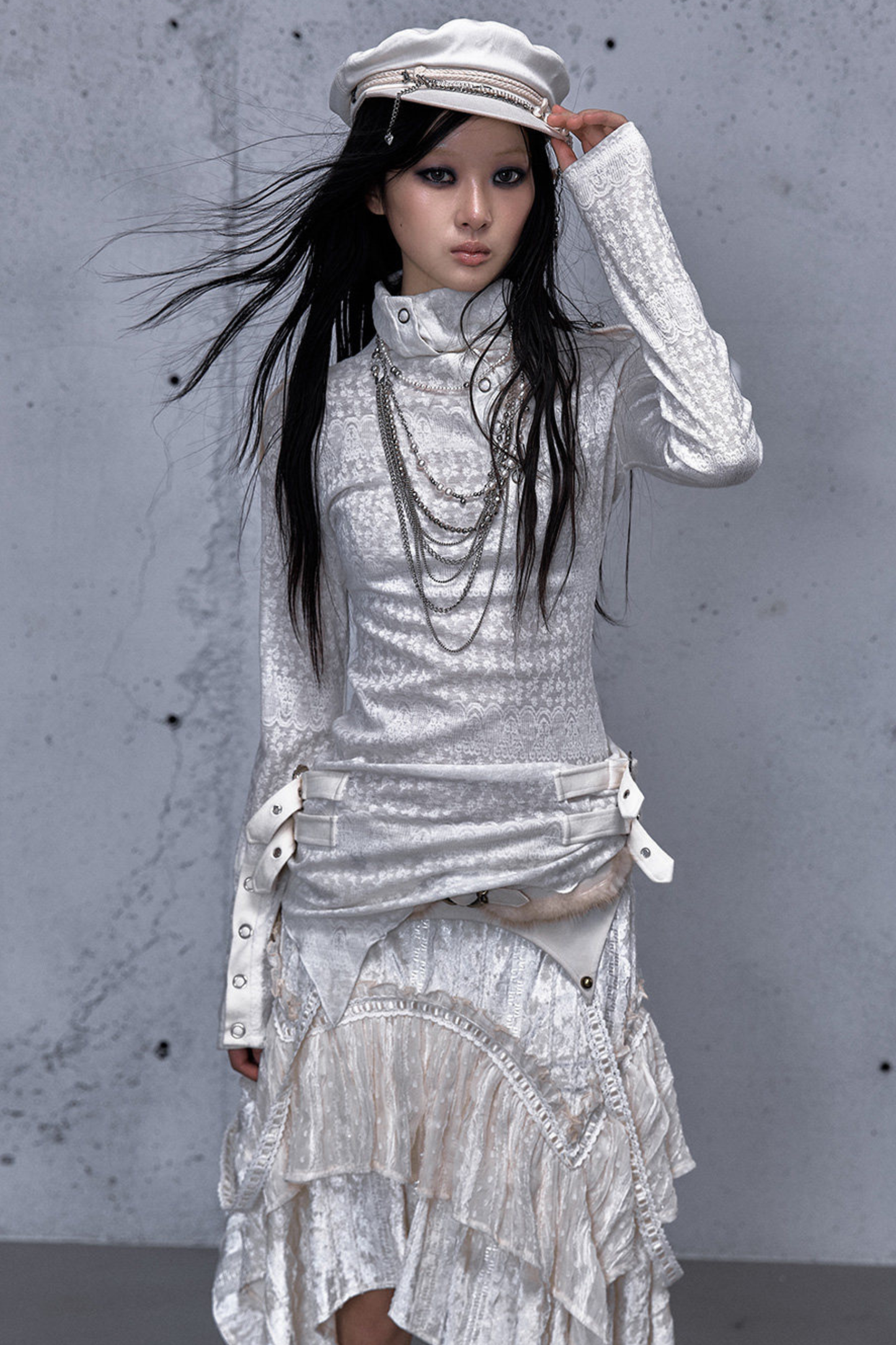 Retro Asymmetric Knit Sweater