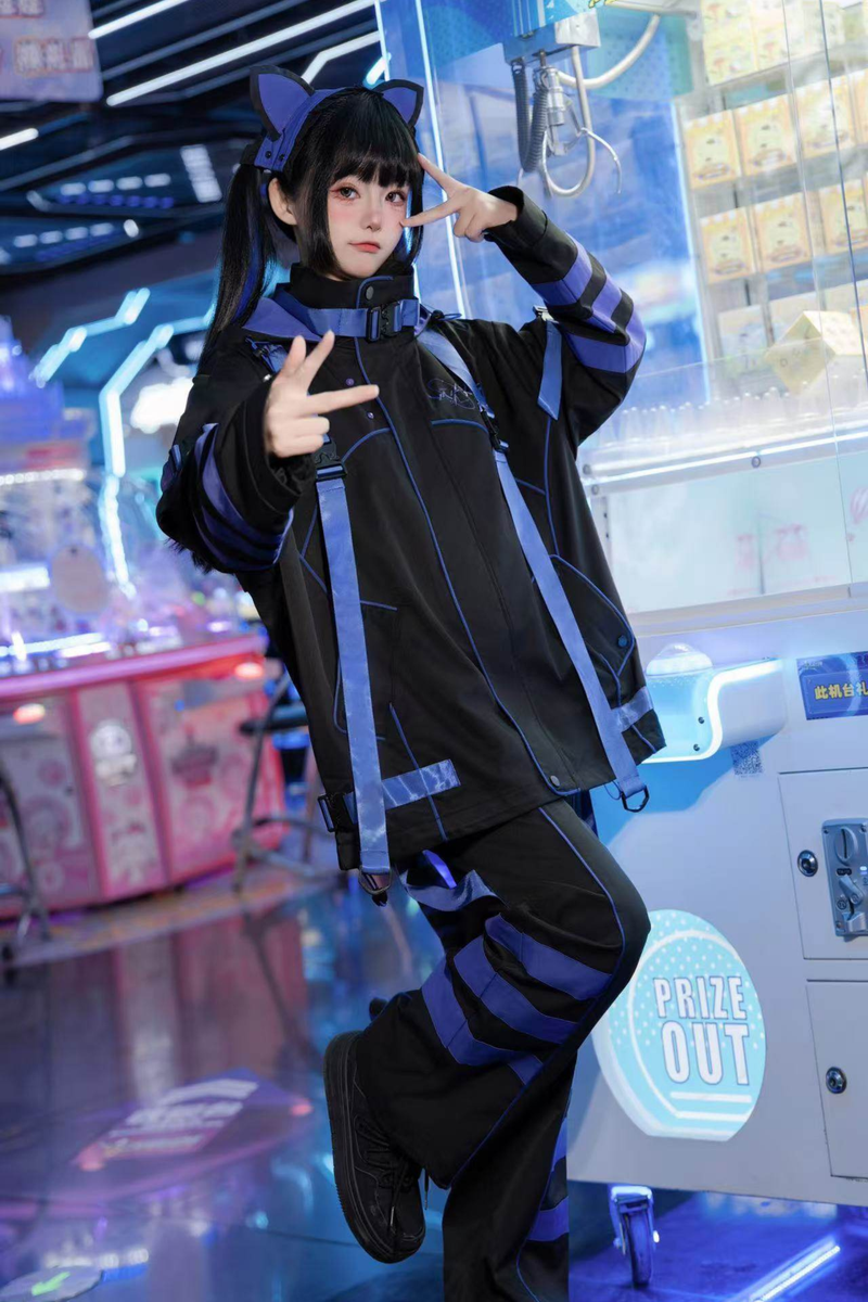 Subculture Cyber Jacket + Shorts + Long Pants + Leg Warmers + Cat Hair Accessory + Tail