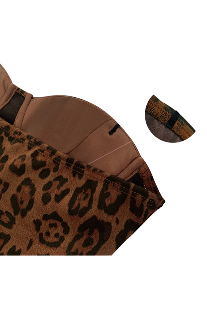Leopard Print Y2k Padded Camisole Dress