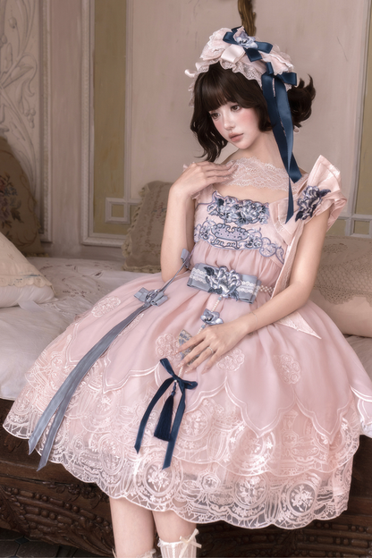 Sweet Chinese-style Suspender Dress