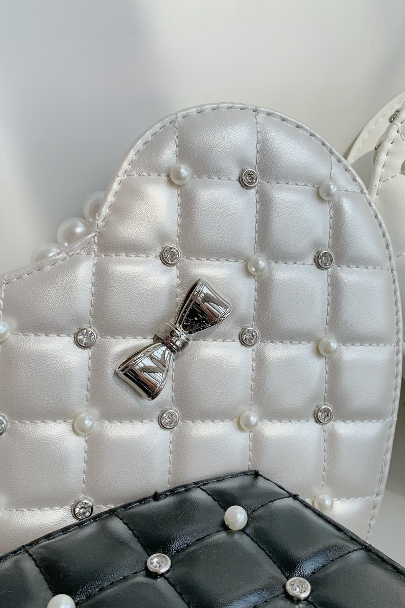 Pearl Quilted Sweetheart Bag