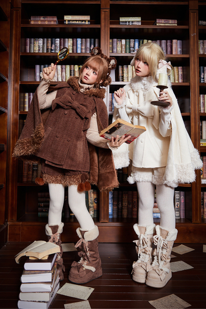 Animal Tweed Coat + Boa Shorts