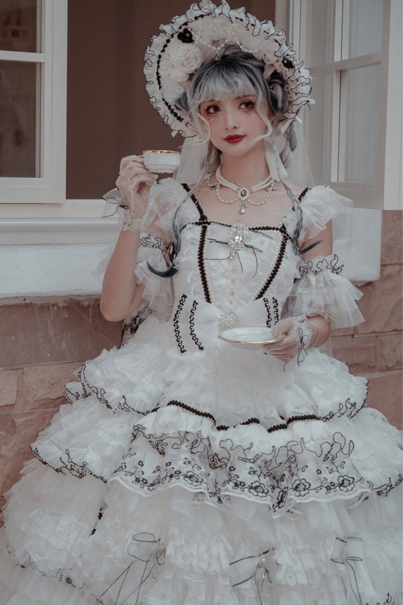 Dark Night Stars Wedding Lolita Dress