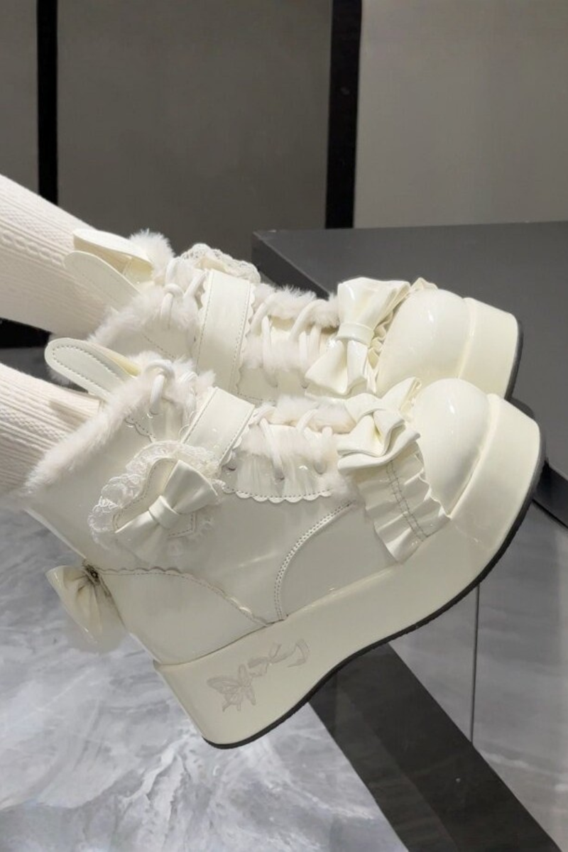 Rabbit Tail Lolita Boots