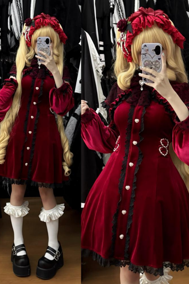 [pre-order] Jirai Ribbon Off-shoulder Dress
