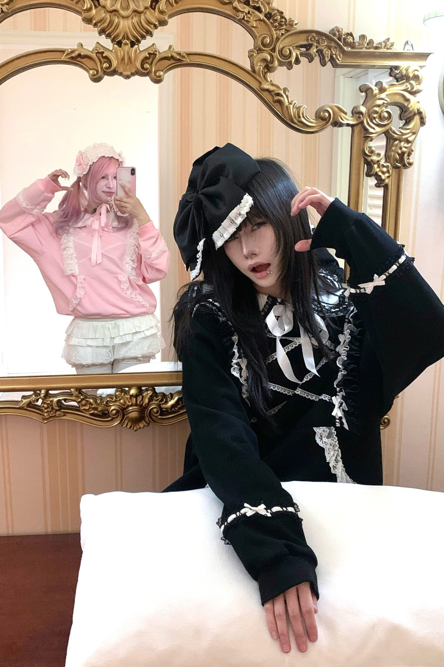 Lace Sweet Gothic Sweat Top + Pants