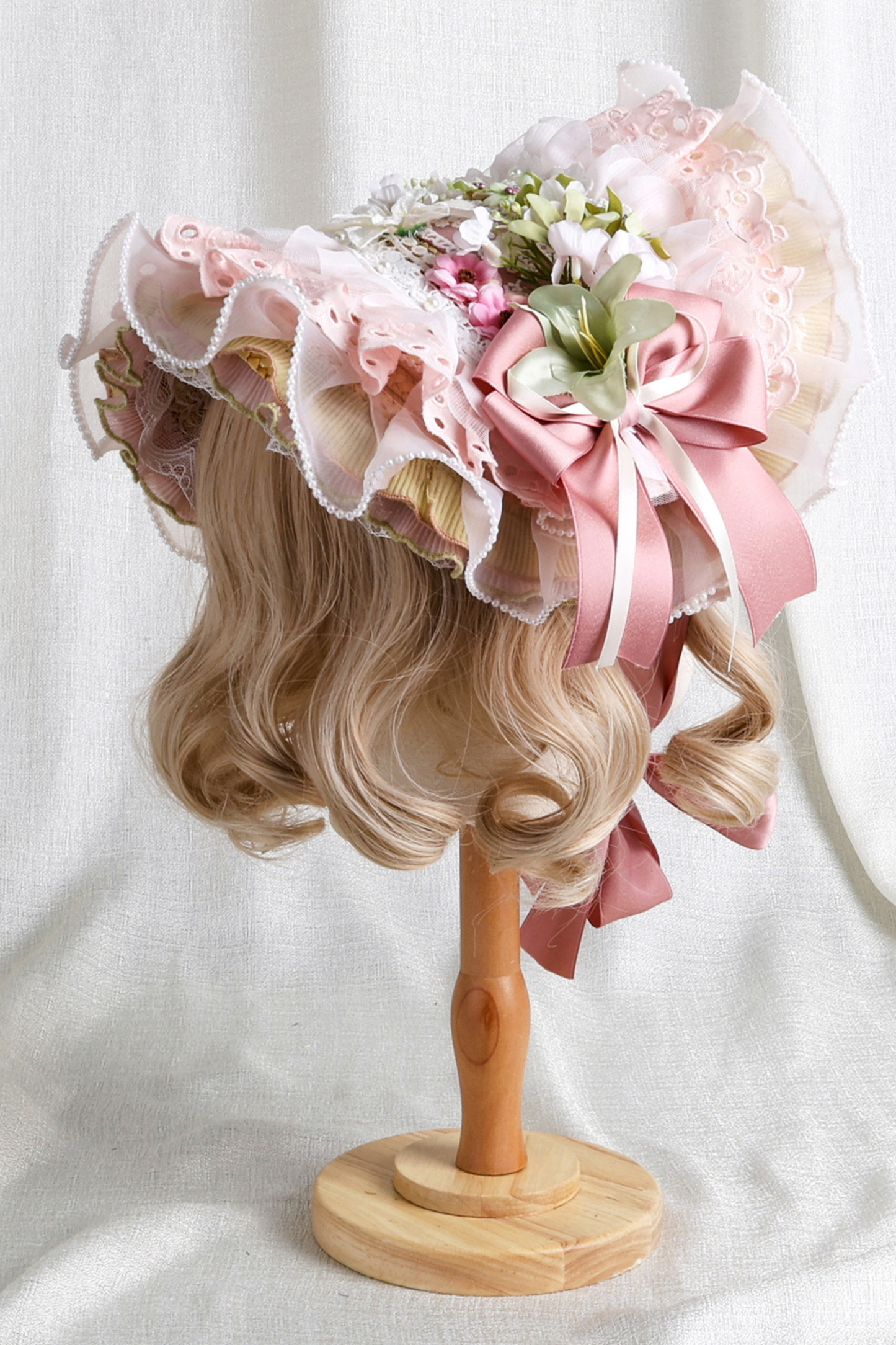 Country Bouquet Lolita Hood + Flat Hat + Clip Hat + Hair Band