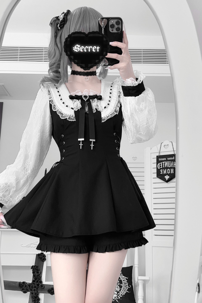 Jirai Ribbon Flare Top + Shorts