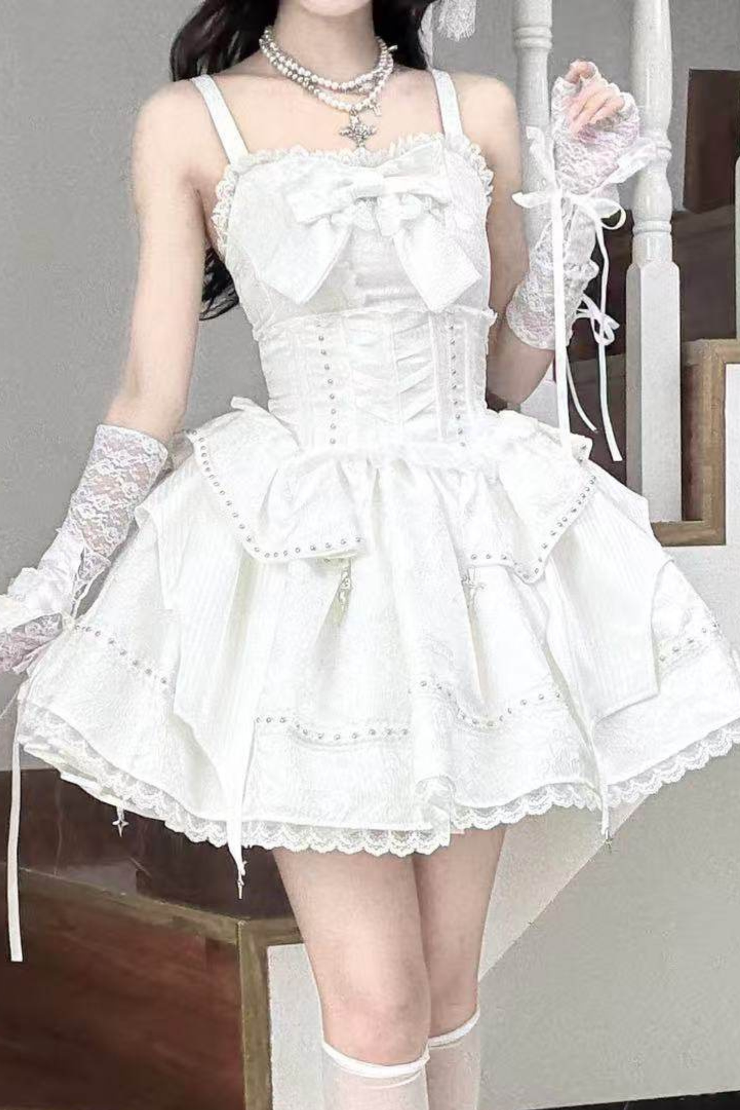 Mist White Gothic Lolita Set