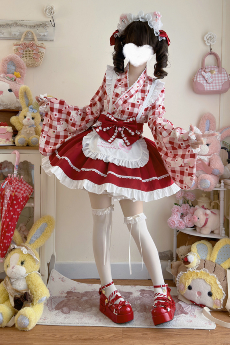 [pre-order] Strawberry Retro Cafe Japanese Lolita Dress