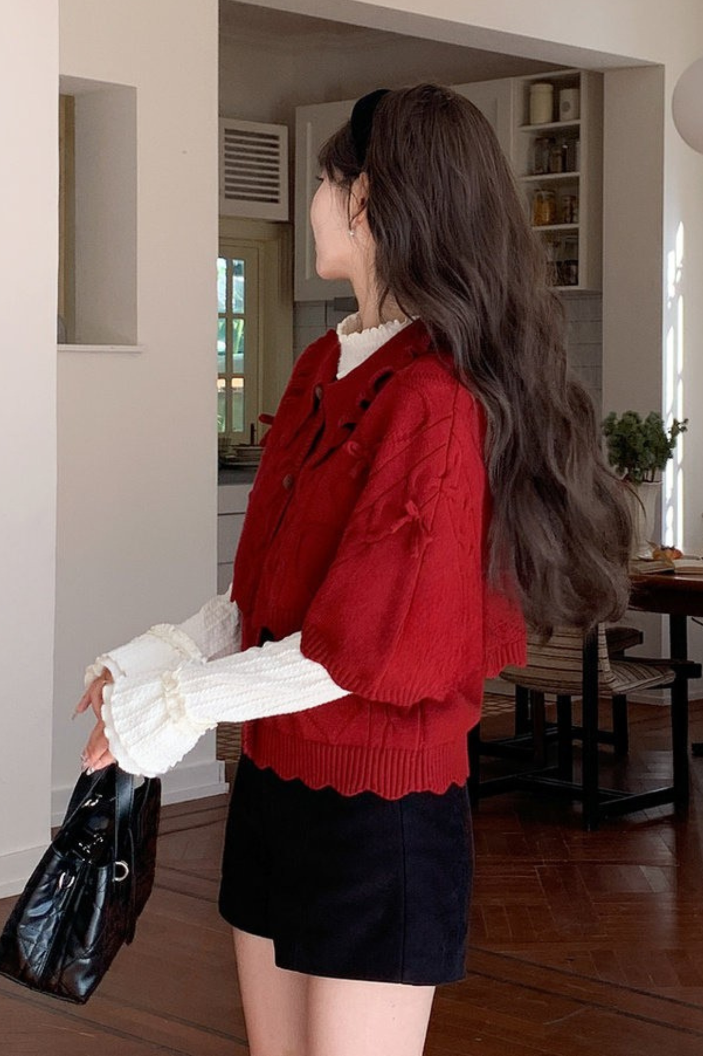 Girly Loose Lapel Sweater