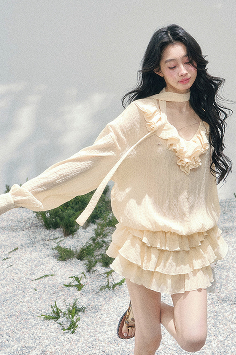 Evening Breeze Milky Dress + Inner Pants