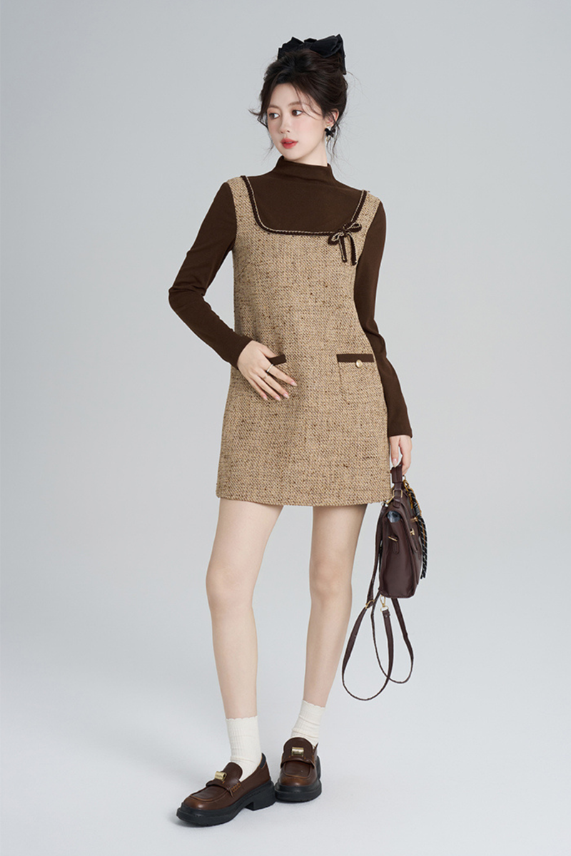 Coffee Colored Preppy Dress