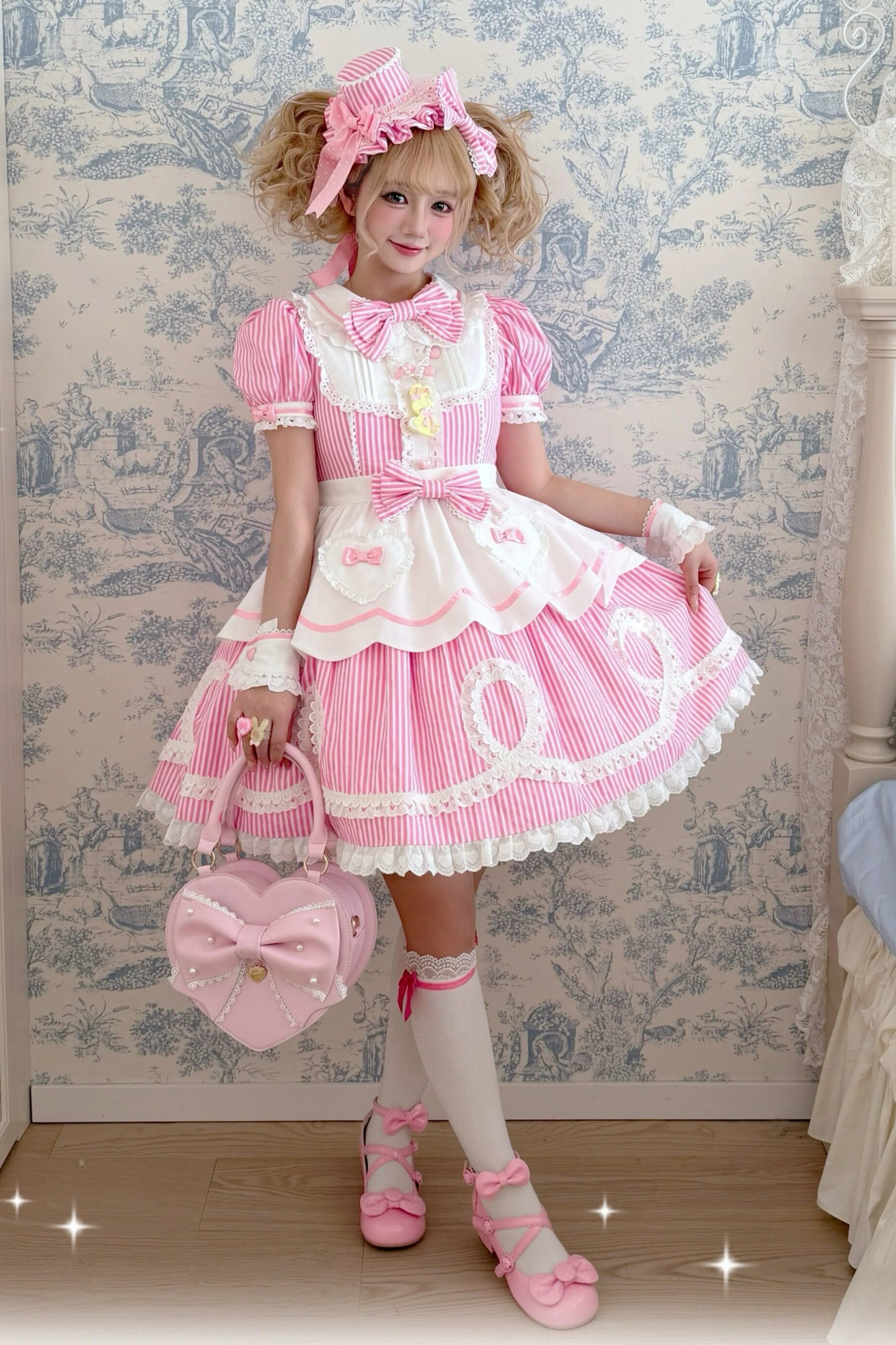 [pre-order] Retro Doll-like Lolita Dress + Hair Band + Clip + Bonnet + Hat