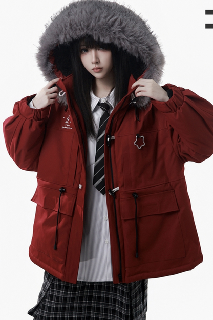 Christmas Hooded Coat + Shirt + Sweatshirt + Long Skirt + Pants
