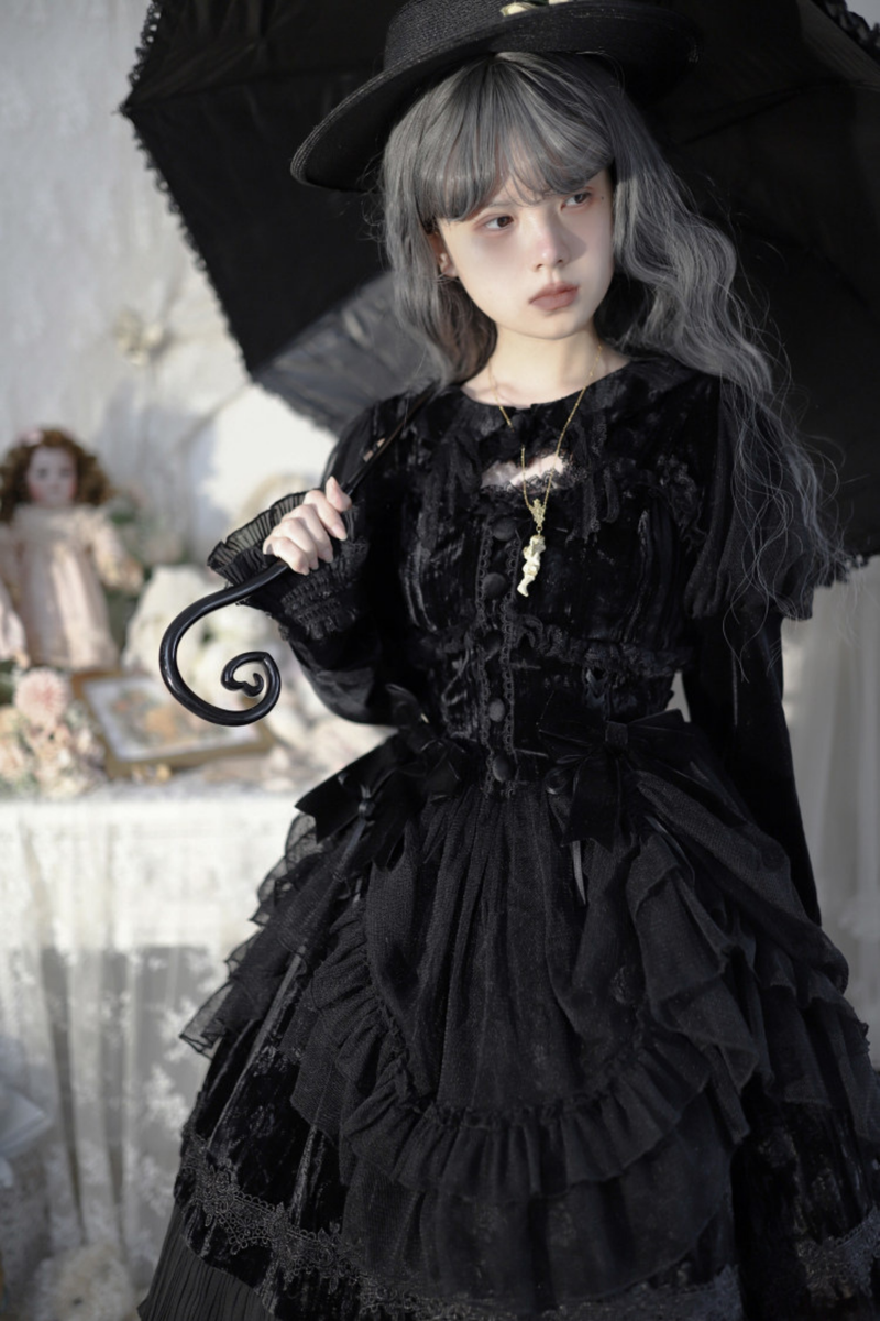 Gothic Doll Lolita Dress + Short Jacket