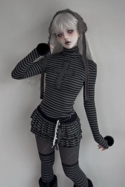 Cross Halter Neck Top + Pants Skirt + Pendant
