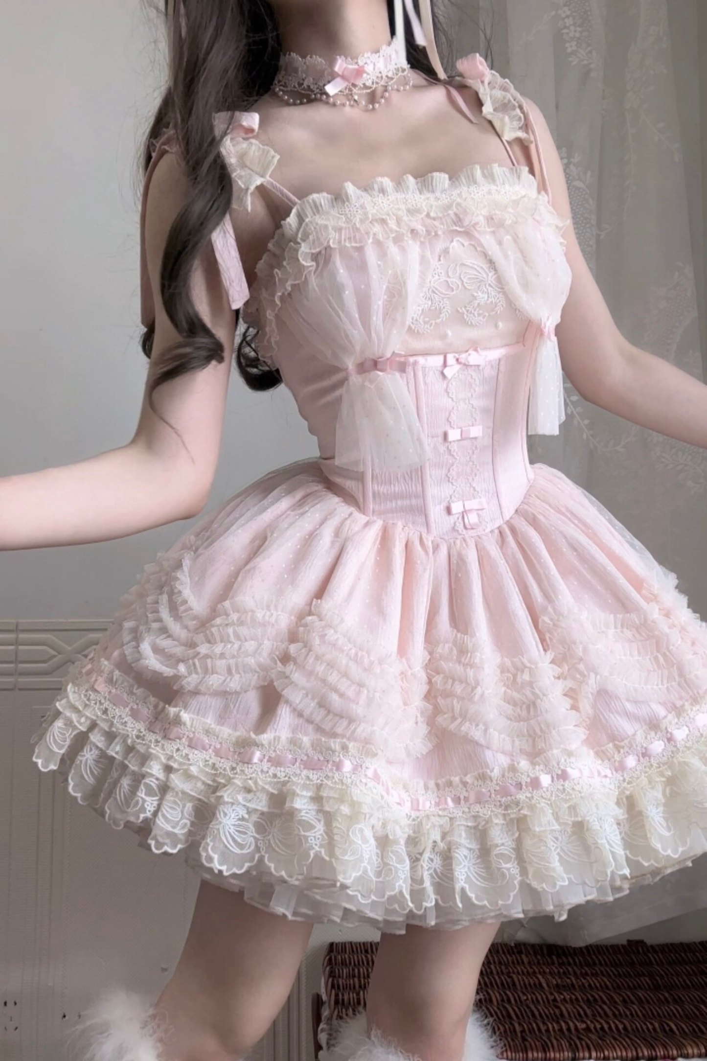 Sweet Jenny Lolita Jumper Skirt + Necklace + Hat + Headband