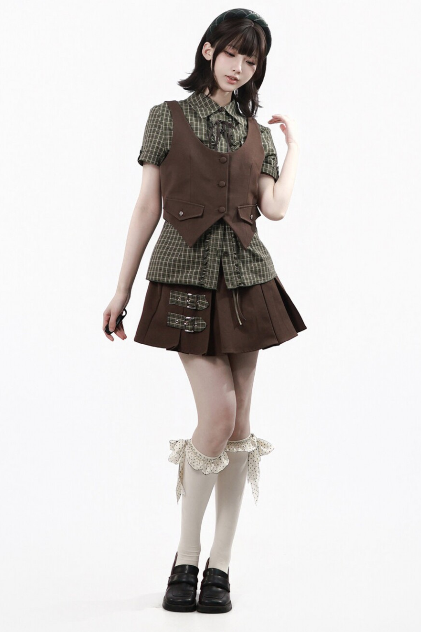 Army Girl Shirt + Vest + Skirt