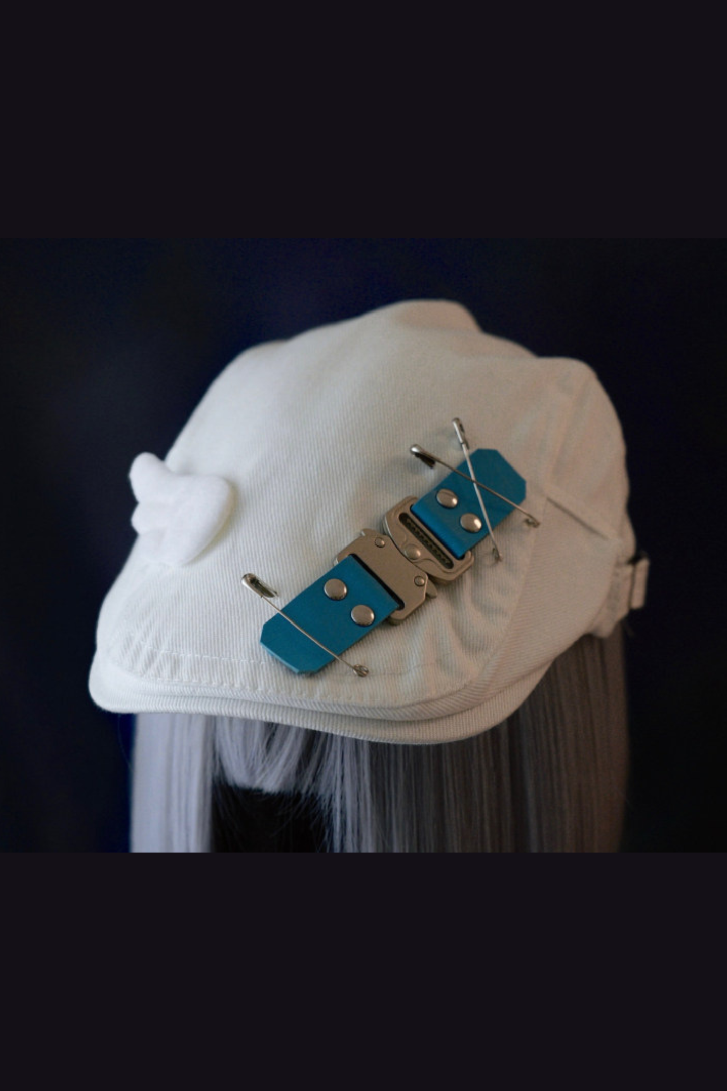 Denim Love Leather Buckle Cloud Hat Beret