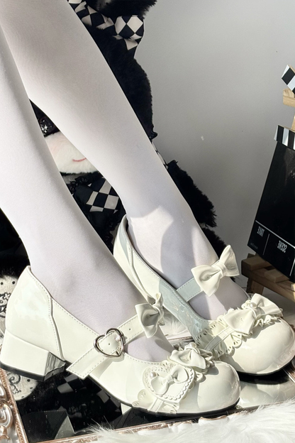 Ribbon Mousse Cake Round Toe Lolita Shoes
